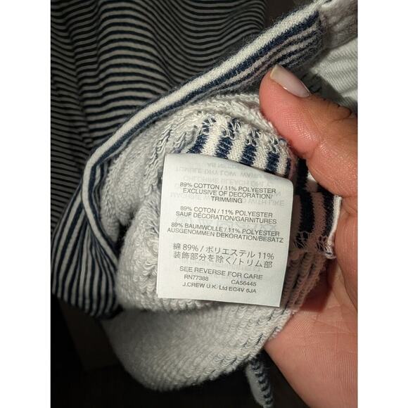 J. Crew Striped Hooded Swim Coverup - Navy and White - Picture 4 of 5